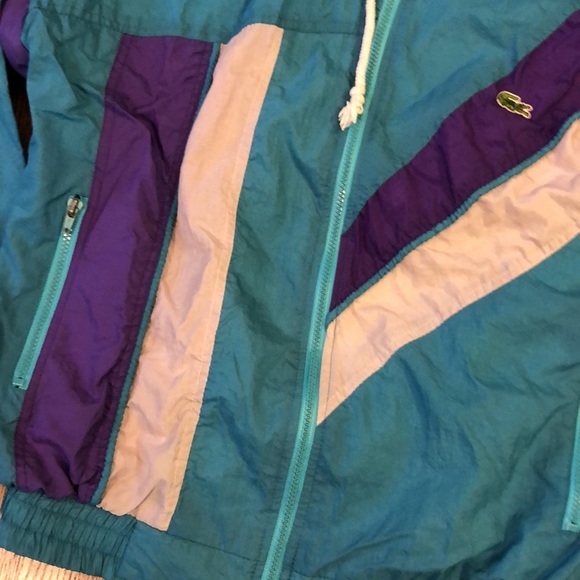 Vintage 80s Lacoste Windbreaker with Zip Off Sleeves - Picture 6 of 12